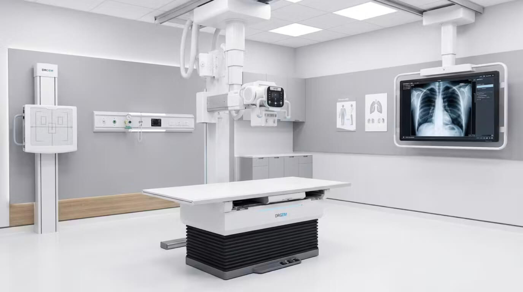 DRGEM Africa diagnostic X-ray equipment in a modern radiology room for healthcare facilities in South Africa